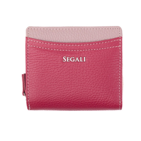 Dámská kožená peněženka Segali 7544 B viva magenta/cameo rose