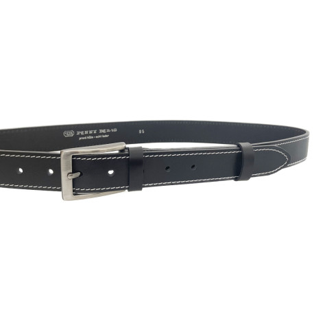 Pánský luxusní kožený společenský opasek Belts 35-100-1B-4 černý