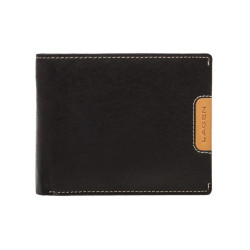 Pánská kožená peněženka Lagen 615196 black/tan
