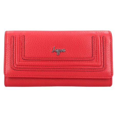Dámská kožená luxusní peněženka Lagen BLC/5783/323 red