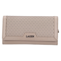 Dámská kožená luxusní peněženka Lagen BLC/5704/123 taupe
