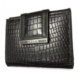 Kožená peněženka dámská Lagen 61175 černá