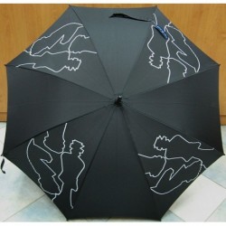 Deštník holový Bargués 5014 černý/ šachy