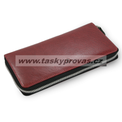 Dámská kožená peněženka Arwel 511-3559-31/60 tm.červená/černá