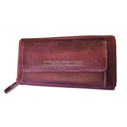 Dámská kožená luxusní peněženka Lagen 786-017/D fialová-plum