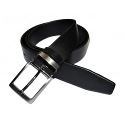 Pánský luxusní kožený společenský opasek Belts 35-100-1 černý