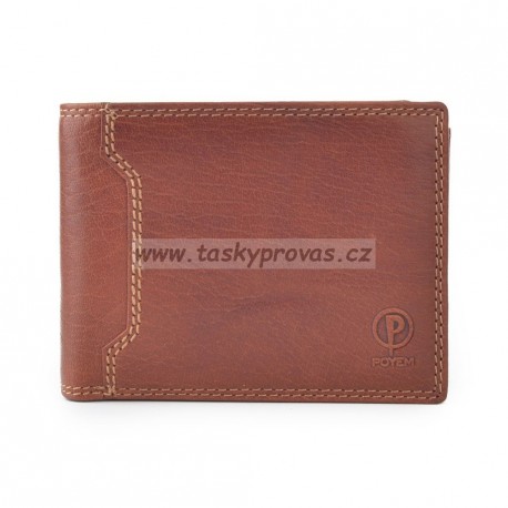 Pánská kožená peněženka Poyem ANDORA 5208 koňaková