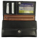 Dámská kožená peněženka Delami 10422 černá/hnědá