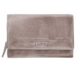 Dámská kožená luxusní peněženka Lagen LG-11/D taupe
