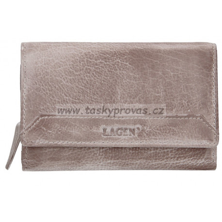 Dámská kožená luxusní peněženka Lagen LG-11/D taupe