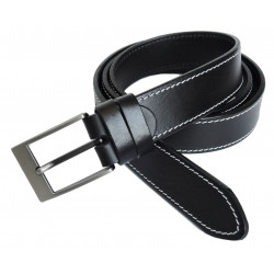 Opasek kožený Belts 35-1B-5 černý