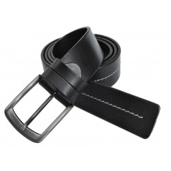 Opasek kožený Belts 38-8 černý