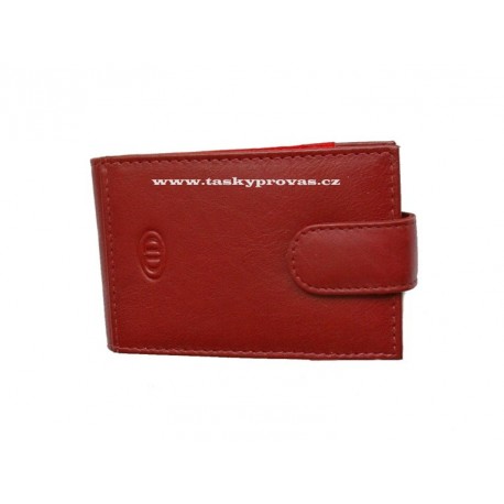 Kožené pouzdro na kreditní karty nebo vizitky DD S100-08 červené