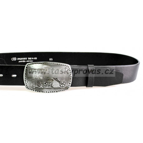 Opasek kožený Belts 24-60 černý