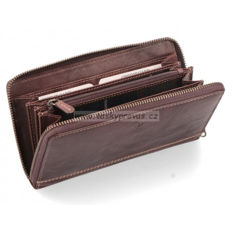 Dámská kožená peněženka Poyem ANDORA 5212 hnědá