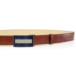 Pánský luxusní kožený společenský opasek s plnou sponou Belts 35-020-A12 hnědý
