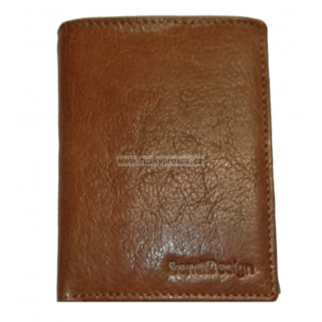 Pánská kožená peněženka SendiDesign MZ/N04 cognac