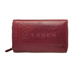Dámská kožená luxusní peněženka Lagen HT-32/T červená
