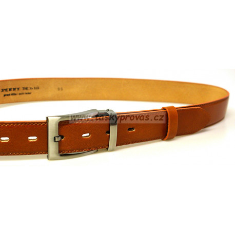 Luxusní kožený společenský opasek Belts 35-020-22-42 sv.hnědý