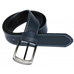Opasek kožený Belts 38-59-1PRM modrý