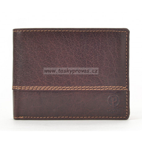 Pánská kožená peněženka Poyem 5222 hnědá