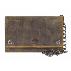 Greenburry pánská kožená peněženka s řetězem 1820-25 hnědá