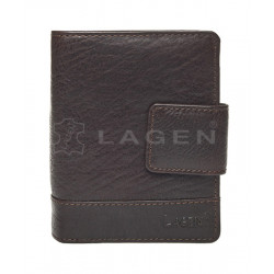 Dámská kožená peněženka Lagen 2077/T tm.hnědá