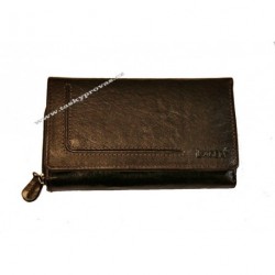 Dámská kožená luxusní peněženka Lagen HT-32/T tm.hnědá