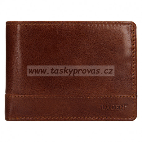 Pánská kožená peněženka Lagen LM-64665/T RFID hnědá