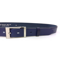 Pánský luxusní kožený společenský opasek Belts 35-020-19-56 modrý