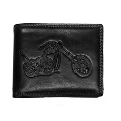 Kožená peněženka Sendi Design 104W/Moto black