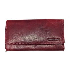 Dámská kožená peněženka B-D04 red