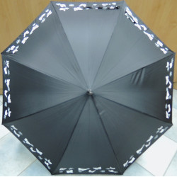 Deštník holový Neyrat 8327 černý/motýli