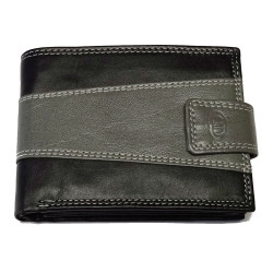 Pánská kožená peněženka DD S-120-04 černá/šedá