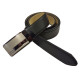 Pánský luxusní kožený společenský opasek s plnou sponou Belts 35-020-A24 černý