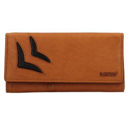 Dámská kožená luxusní peněženka Lagen 6011/V brown/black