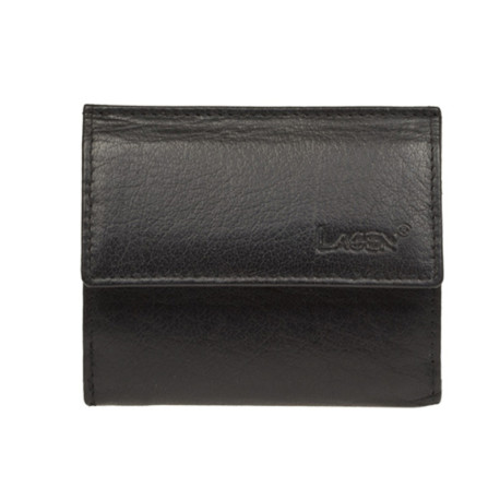 Malá kožená peněženka Lagen E-1055 černá