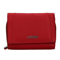 Dámská kožená luxusní peněženka Lagen BLC/5312/222 red