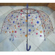 Deštník holový 411 průhledný/hvězdy